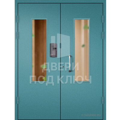 Дверь со стеклом и домофоном ДПК-13723
